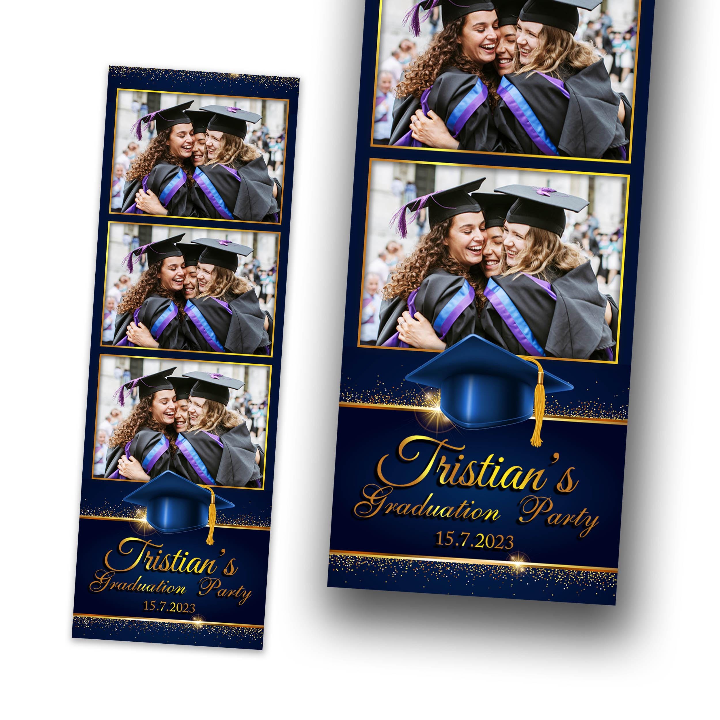 Graduation Photo Booth Template, Class of 2026 Photobooth, Blue Grad ...