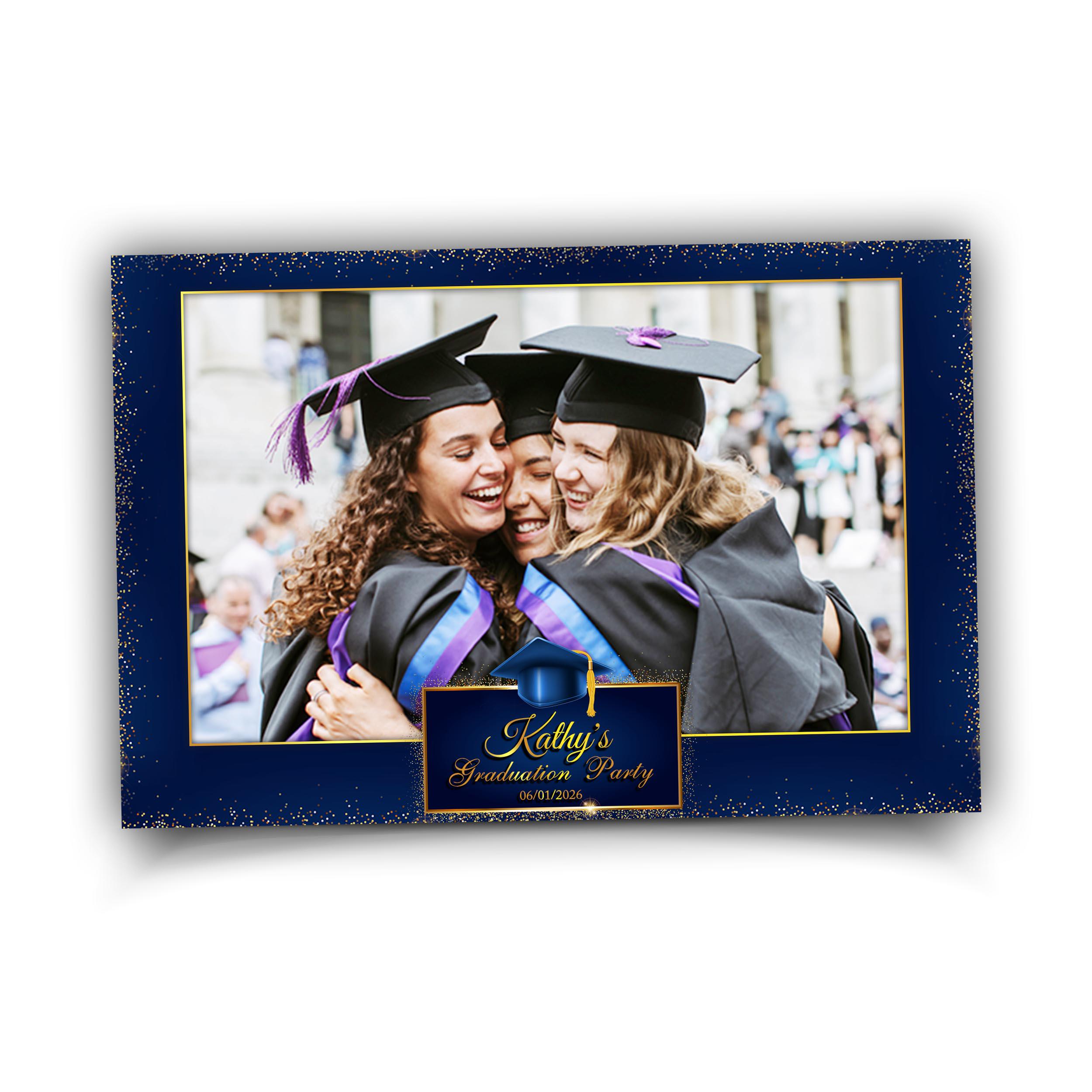 Graduation Photo Boot Design Graduation Photo Booth Template, Class of 2026 Photobooth, Blue Grad ...