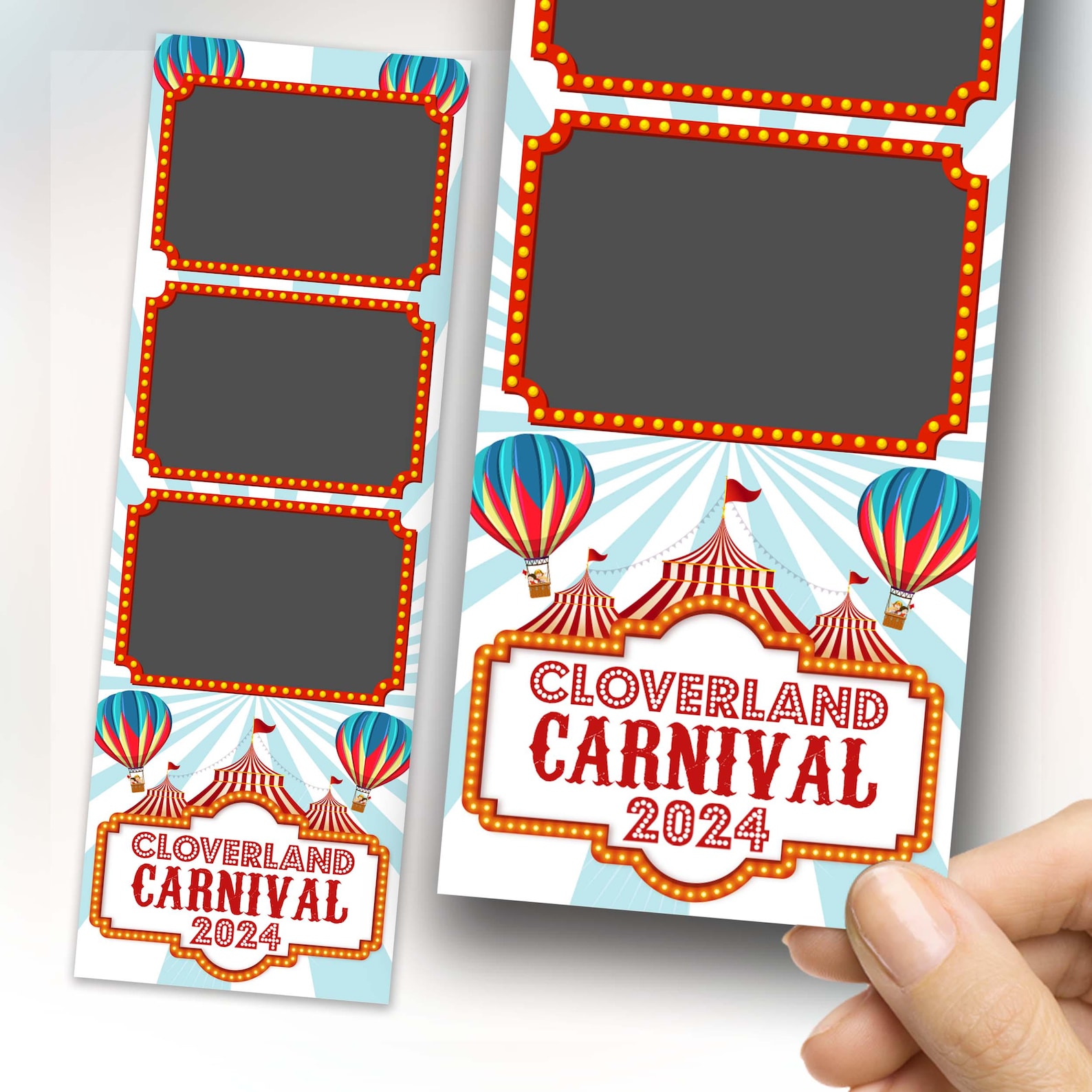 Editable Booth Design Carnival Photo Booth Template, Circus Party, Editable Design (PNG, PSD ...