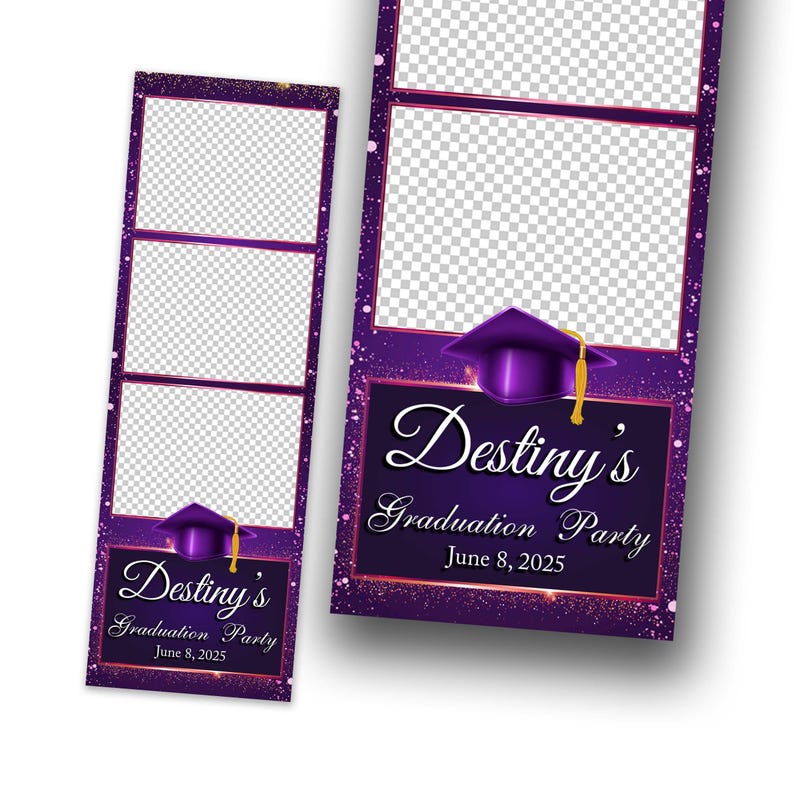 Graduation Photo Booth Template, Class of 2026 Photobooth, Purple Grad ...