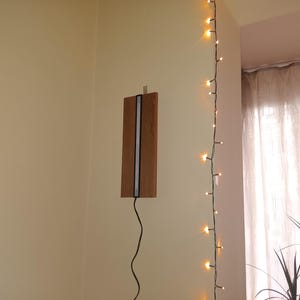 Vertical LED Eco Wall Lamp,Ambient wood light,Wooden Led lamp,Handcrafted Natural Wood Branch