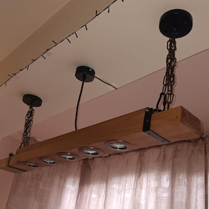 Artisan Crafted Lamp,Rustic Wooden Ledspot Chandelier,Pendant Wood Light,ceiling led lights wood and  chain,Handcrafted Natural Wood Branch