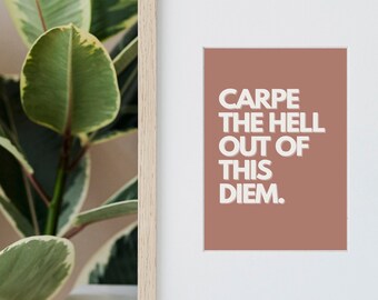 carpe diem. rose inspirational daily reminder. digital download poster.