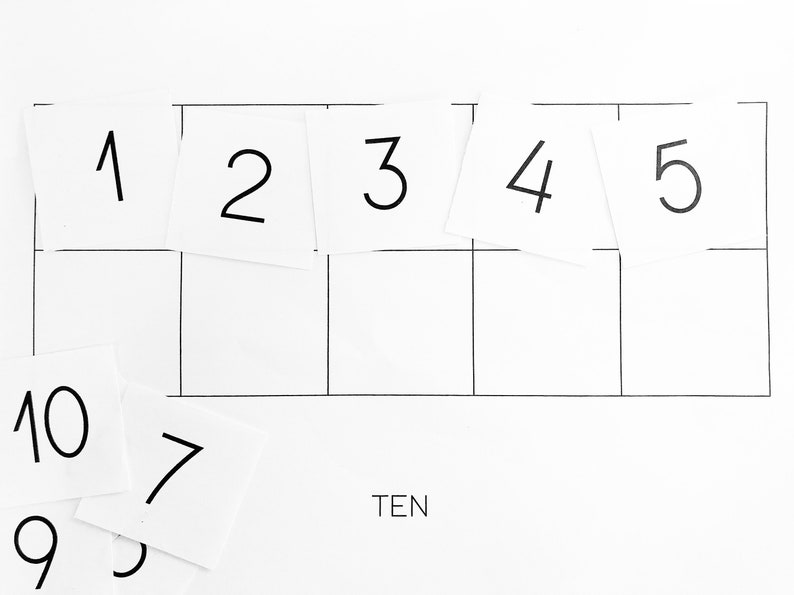 Montessori 10 Frame Number Chart. Homeschool Educational Etsy