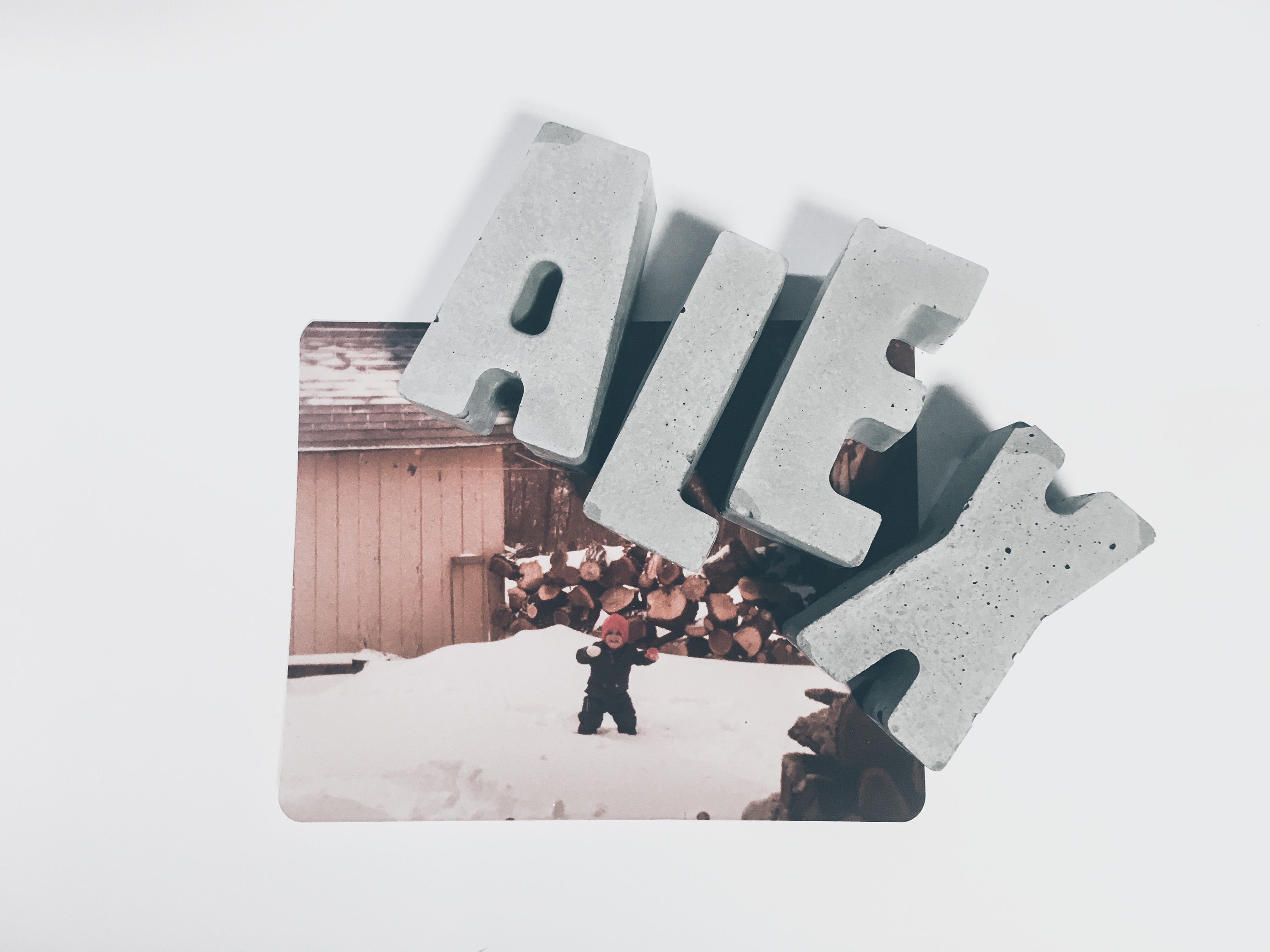 Custom concrete letters. spell your name business or Etsy