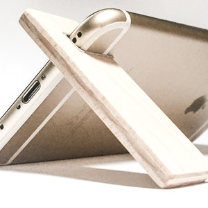 iPhone stand. maple wood with suede lining. image 7