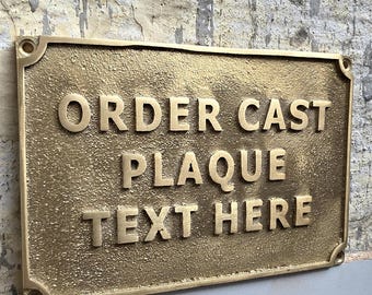 Personalized Antique Brass Plaque Custom Brass Sign Personalized Office Door Sign Metal Name Plate Metal Wall Art Outdoor Metal Art