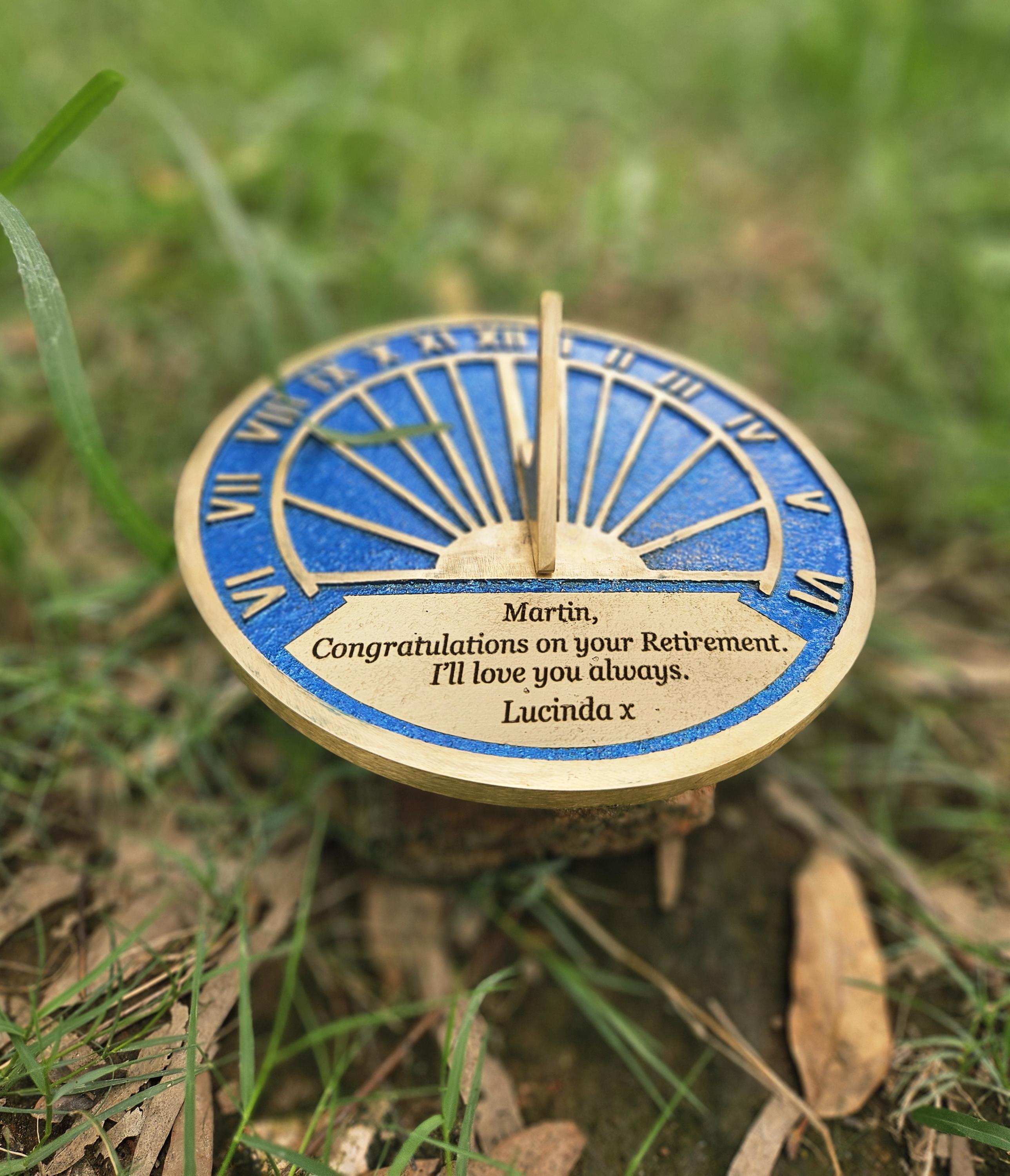 Custom 10th Wedding Anniversary Sundial Gift – Personalized Engraved ...
