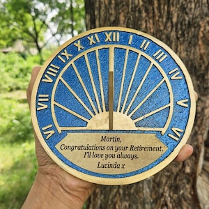 Personalized Cast Brass Garden Sundial: Engraved Outdoor Decor Gift