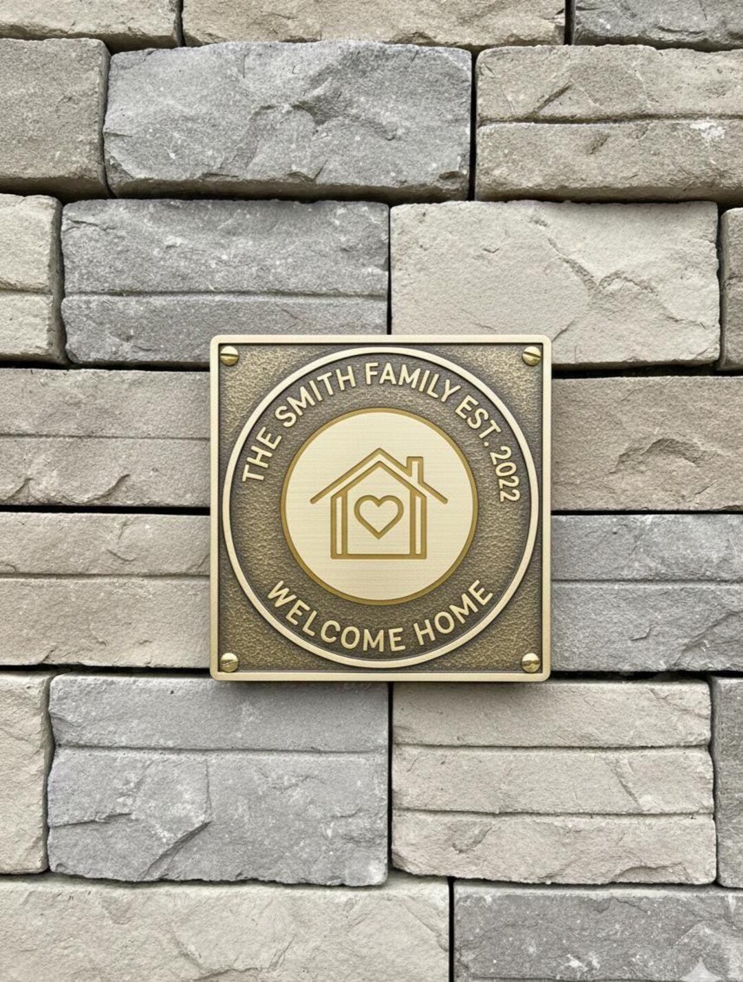 Personalized Brass Sign Metal Plaque With Text or Logo Solid Brass Sign ...