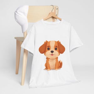 Grafisch T-shirt schattige puppy, T-shirt hondenliefhebber, cadeau voor eigenaren van gezelschapsdieren, kleding dierenliefhebbers, verjaardagscadeau, vrijetijdskleding