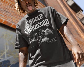 カネロ vs クロフォード ヴィンテージ ボクシングシャツ - アッシュ