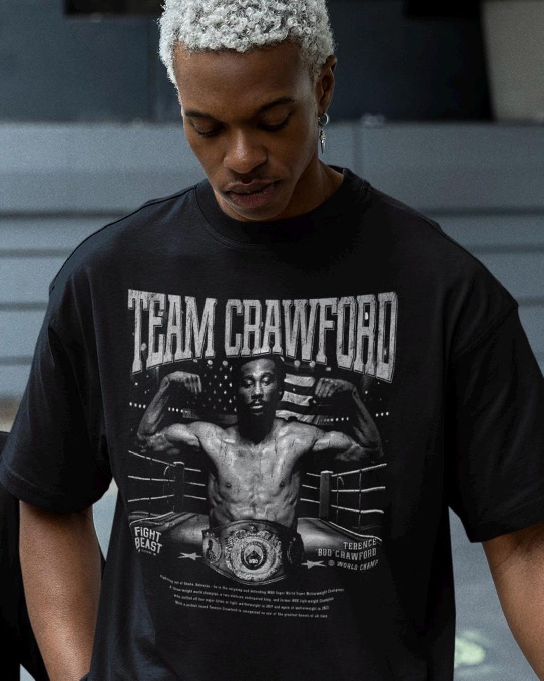 Team Crawford Vintage Boxing Shirt – Oversized Streetwear Champion