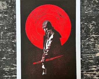 Magnus Archive Linolschnitte || Vampir Killer || Trevor Herbert || TMA Fanart Geschenk || Handgedruckte Wallart Linoldrucke
