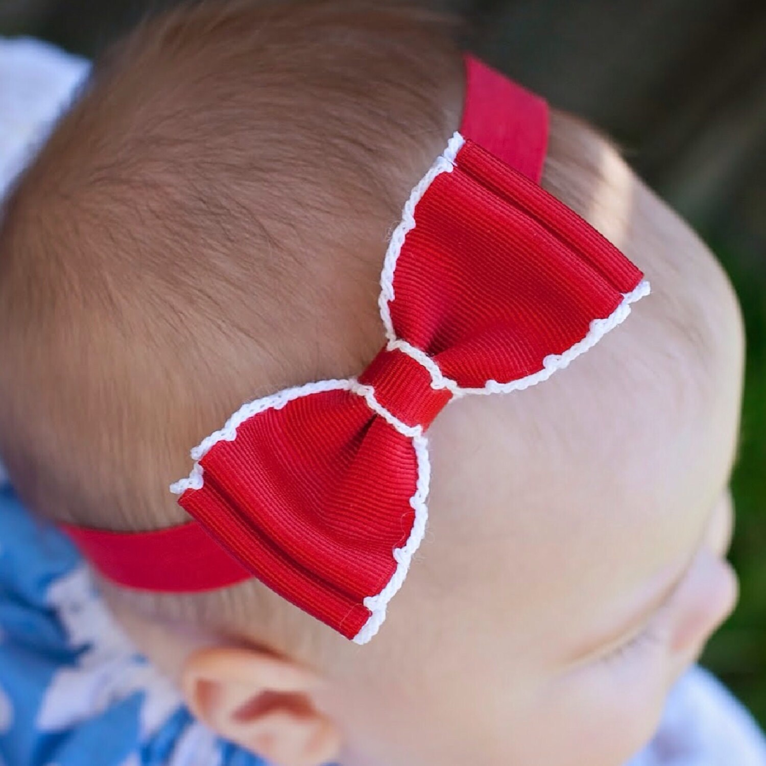 Baby Bow Moonstitch BowTie Bow ANY Color You Choose Baby
