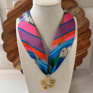 Scarf Necklace With Charm