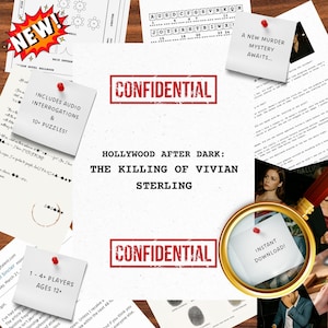 Hollywood After Dark | Druckbares Murder Mystery Game | Cold Case File + Audio-Beweis | Ein wahres Krimi-Puzzle für Spieleabend & Verabredungen