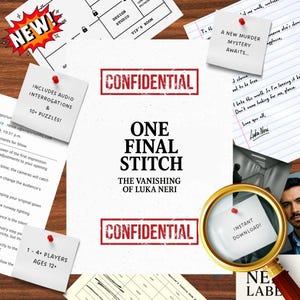 One Final Stitch | Murder Mystery Printable Game | Cold Case File + Audio Evidence | True Crime Puzzle for Game Night & Date Night Fun