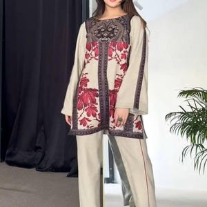 Pakistani Designer Chinon Silk fully embroidered Sequence Work Readymade Salwar Kameez Stitched Wedding Wear Suits