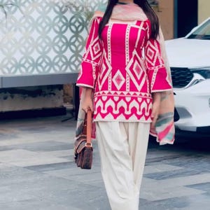 Pakistani Designer Chinon Silk fully embroidered Sequence Work Readymade Salwar Kameez Stitched Wedding Wear Suits