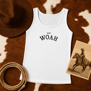 Tank Top Shirt for Women, Horse Reining Western Enthusiast Apparel, Rodeo Cowgirl Country Clothing, Equestrian Gift, Female Sleeveless Tee,