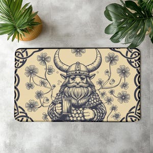 Viking Bee Mead Makers Doormat, Norse Mythology Gift, Homebrewer Rug, Honey Wine Maker Floormat, Mead Making Gift, Meadery Merchandise