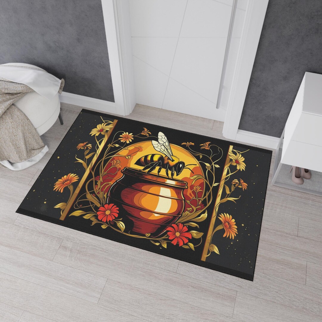 Beehive Entrance Mat: Honeycomb Outdoor Rug, Bee Lover Gift - Etsy