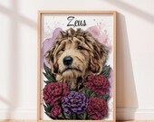 Custom Pet Portrait Personalized Dog Painting Cat Memorial Gift for Her Wall Decor Unique Gift For Him Personalized Home Decor Wall Art