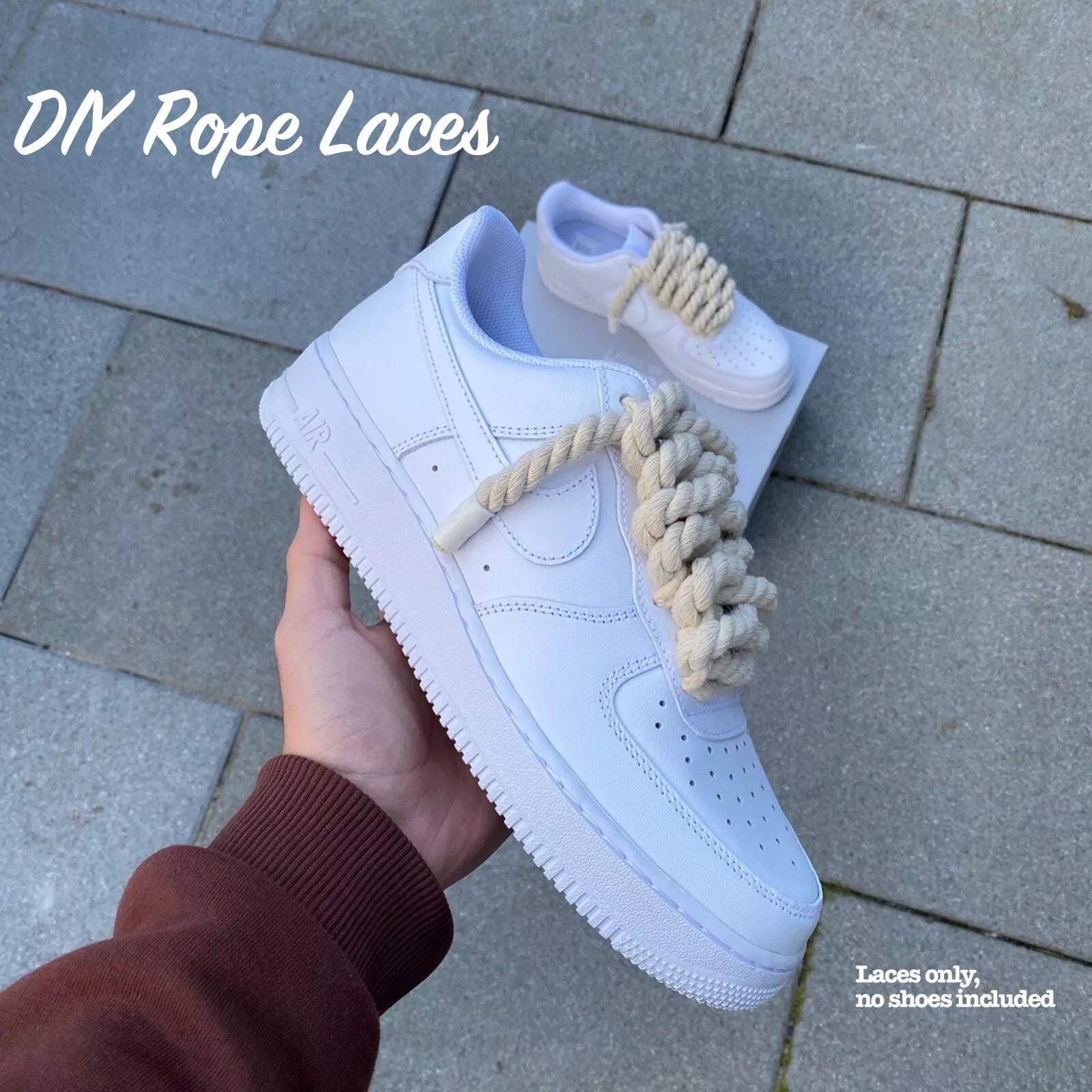 Nike Air Force 1 ホワイト ロープシューレース Rope laces air force 1 - Etsy 日本
