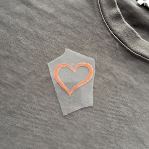 Iron-on heart (patch, iron-on transfers, appliqué for shoes, clothing, iron-on patches, heart, love, DIY)