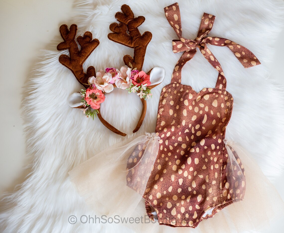 Deer Stylish Formal Baby Romper main image 0