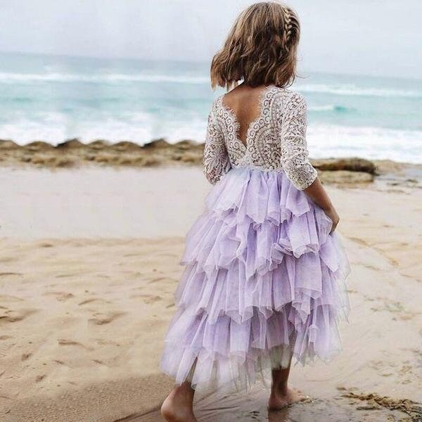 Kate Dress - Lace and Tulle Flower Girl Dress - Birthday Party Dress …
