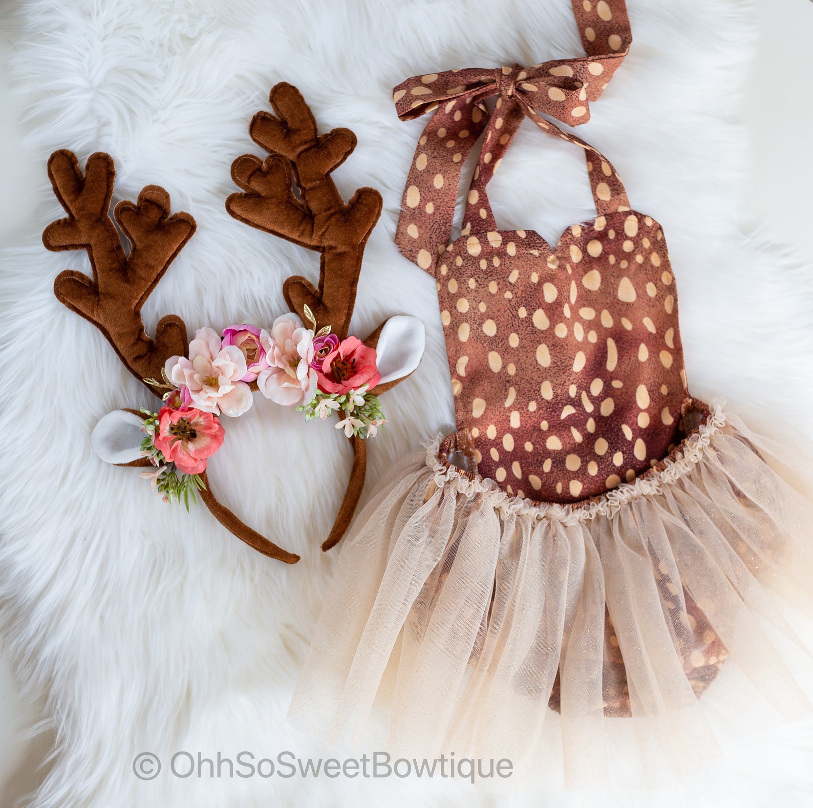 Deer Stylish Formal Baby Romper main image 1