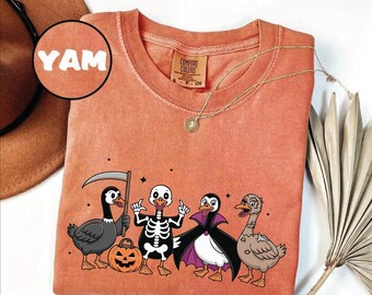 Funny Goose Halloween Shirt, Spooky Goose Costume T-Shirt, Comfort Colors® 100% Cotton, S-3XL