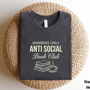 Anti Social Book Club Cozy Literary Sweatshirt, Gift for Book Lovers, Booktok Shirt image 5