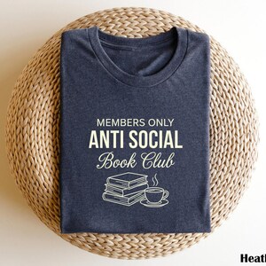 Anti Social Book Club Cozy Literary Sweatshirt, Gift for Book Lovers, Booktok Shirt image 4