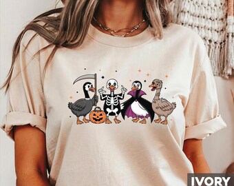Funny Goose Halloween Shirt, Spooky Goose Costume T-Shirt, Comfort Colors® 100% Cotton, S-3XL