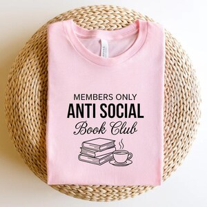 Anti Social Book Club Cozy Literary Sweatshirt, Gift for Book Lovers, Booktok Shirt image 9