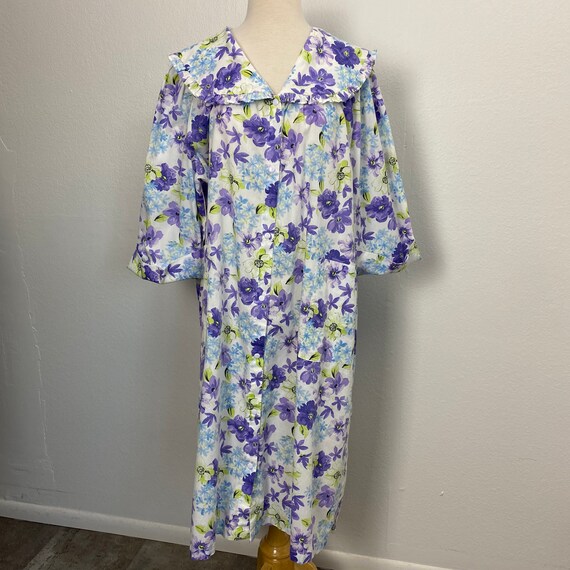 Modelscoat Floral Housecoat Robe Muumuu 1980s