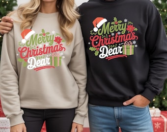 Retro Merry Christmas-sweater, gezellige vakantiesweater