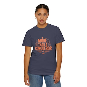 More Than A Conqueror T-shirt, Romans 8, Bible Verse, Biblical, Scripture, Theology, Christian, Jesus Shirt, Faith Apparel, Christian Tshirt