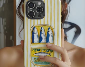 Retro Sardine Tin MagSafe Phone Case: Italian Summer iPhone & Galaxy