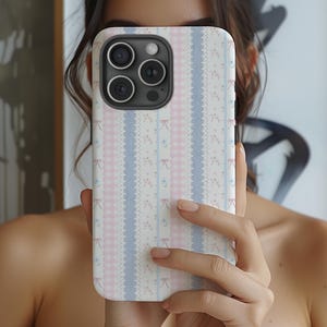 Blushing Florals Coquette Phone Case for iPhone 16 15 14 13 12 11 Pro Max MagSafe, Samsung Galaxy S25 S24 S23, Google Pixel 9 8 7