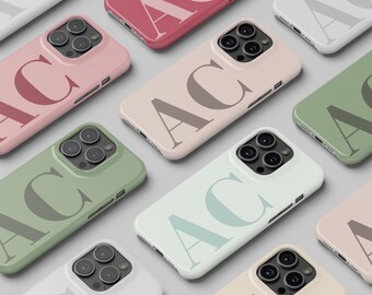Etui na telefon z monogramem inicjałowym, iPhone, Samsung, Pixel, MagSafe
