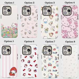 Grafika Hello Kitty, etui na telefon, słodka kreskówkowa obudowa na iPhone'a, kompatybilna z MagSafe zdjęcie 2