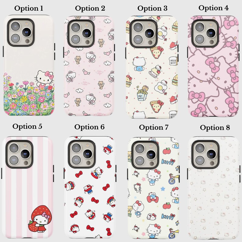 Grafika Hello Kitty, etui na telefon, słodka kreskówkowa obudowa na iPhone'a, kompatybilna z MagSafe zdjęcie 2