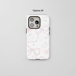 Pink Bow Girly Phone Case, Cute Aesthetic Design image 5