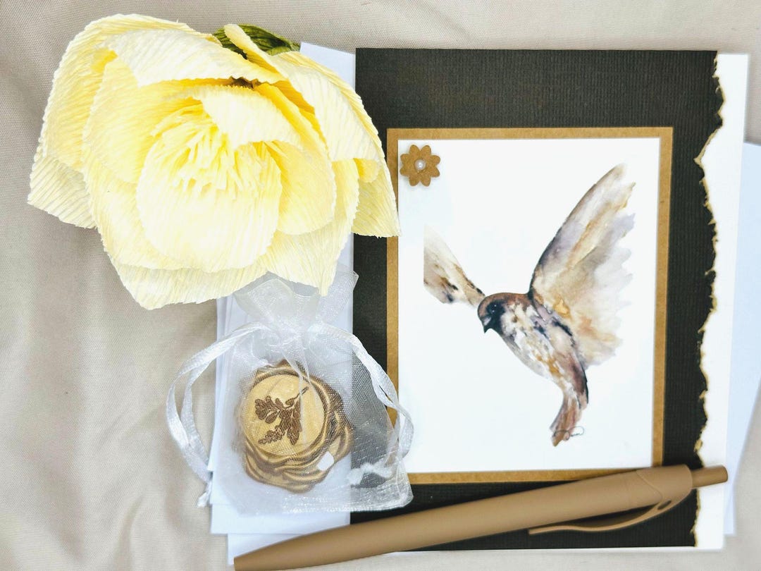Watercolor Bird Art Cards Set, Handmade Stationery Gift - Etsy