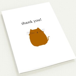 Pack of 10 Greeting Cards - &#39;thank you&#39; cards - ginger cat