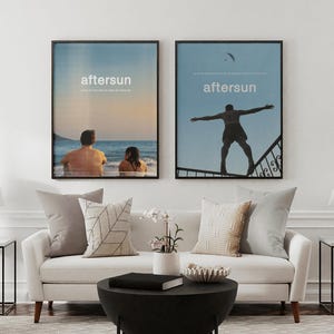 Aftersun Poster Set Bundle | Minimalist Movie Art Prints | Modern Home Decor | Cinephile Gift | Set of 2 | Iconic Film Quotes 30x40 cm